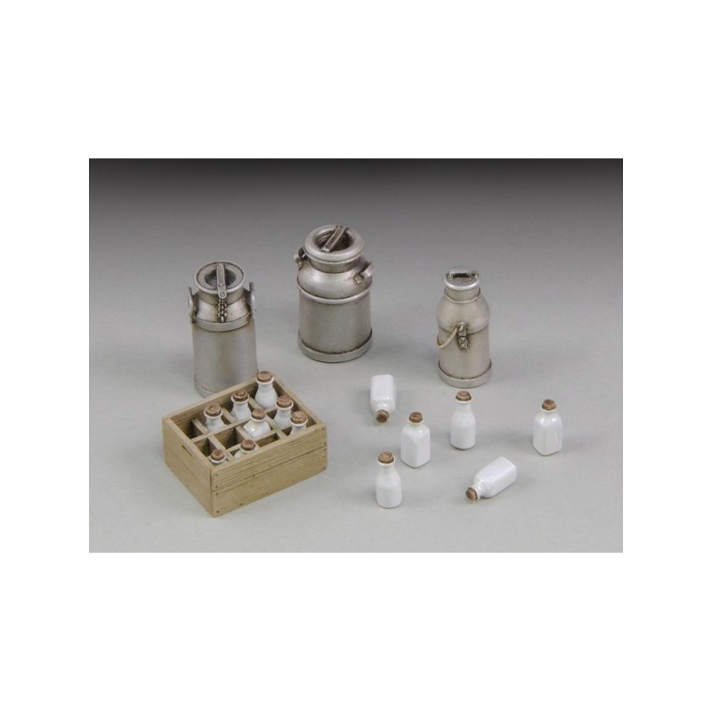 Milk bottles with crates and churms (1/35) 
