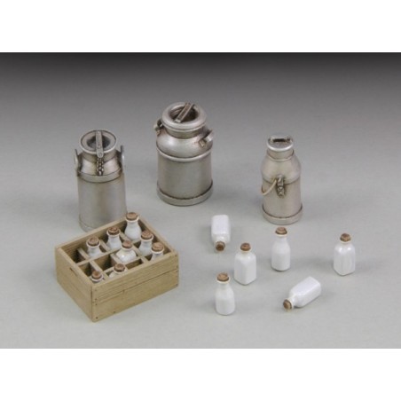 Milk bottles with crates and churms (1/35) 