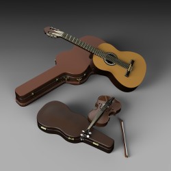 Guitar and violin (1/35 scale)