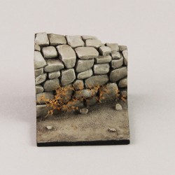 Base with stone wall  (1/35-1/32 scale)