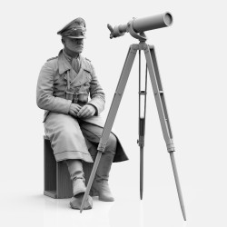 Erwin Rommel with tripod telescope (75mm)