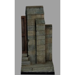 Base with wall and road (1/35-1/32 scale)