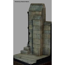 Base with wall and road (1/35-1/32 scale)