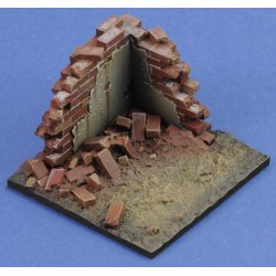 Base with ruined wall  No.10  (1/35 scale)
