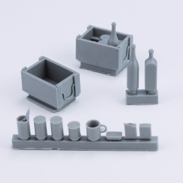 Crates, cans and bottles (1/16 scale)