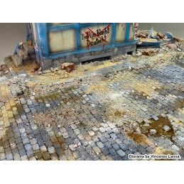 Cobblestone road section (1/16 scale)