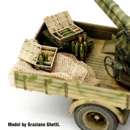 Italian 100/7 100mm Ammunition with wooden crates set-WWII (1/35 scale)
