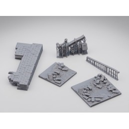 Factory Wall Ruin Base (1/35 scale)