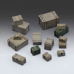 Assorted Wooden Crates (1/35 scale)