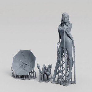 Paddock girl (1/35 scale)