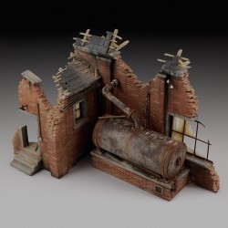 Factory ruin with steam boiler (1/35 Scale)