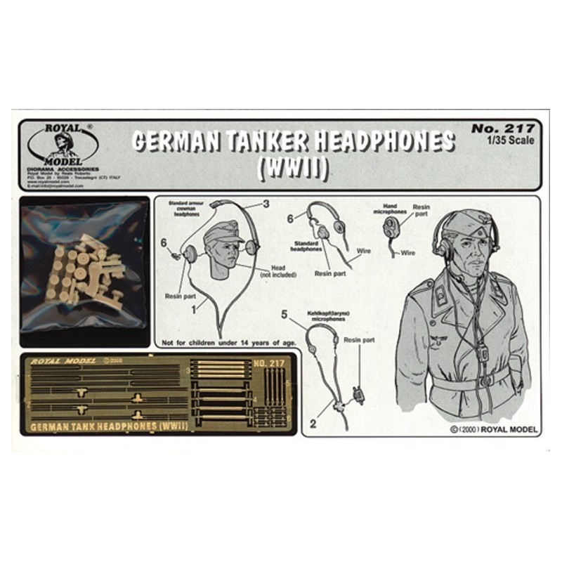 German tanker head phones - WWII (1/35)
