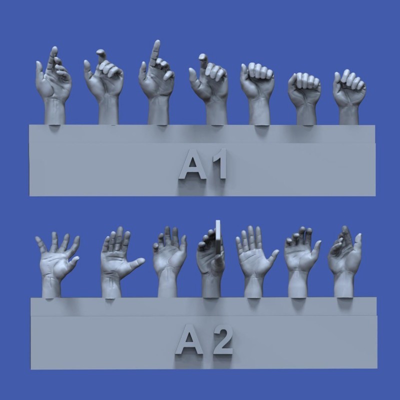 Assorted hands set No.1 (1/35) Assorted hands set No.1 (1/35)