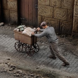Evacuee with his stuff (1/35)