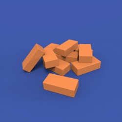 Fired bricks (1/48 scale)