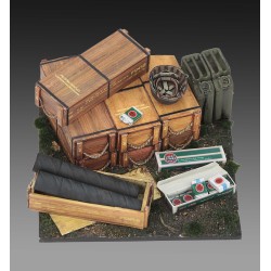 Base with 105 mm Ammo with Cases (1/35 scale)