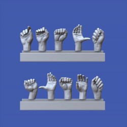 Assorted hands set No. 2 (1/16 scale)