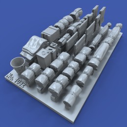 Tentpaks and bedrolls (1/48 scale)