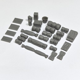 Tentpaks and bedrolls (1/48 scale)