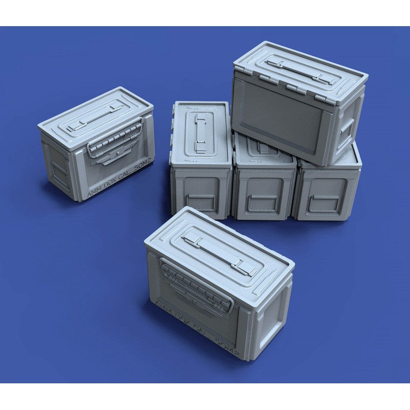 Cal 50 ammo boxes (1/16 scale)