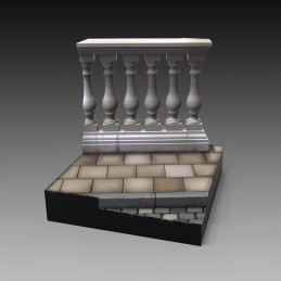 Base with columns 'cm 5x5' (75mm)