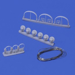 German tanker head phones set-WWII (1/16 scale)
