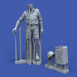 German DAK soldier holding jerrycan (1/35 scale)