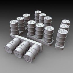 German fuel drums - WWII (1/48 scale) 15pcs.