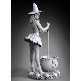 Witch Pinup Girl Halloween (1/24 scale)