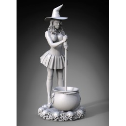 Witch Pinup Girl Halloween (1/24 scale)