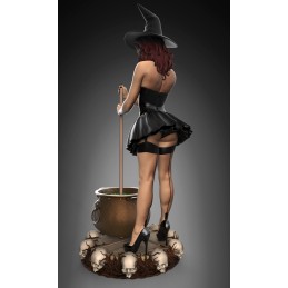 Witch Pinup Girl Halloween (1/24 scale)
