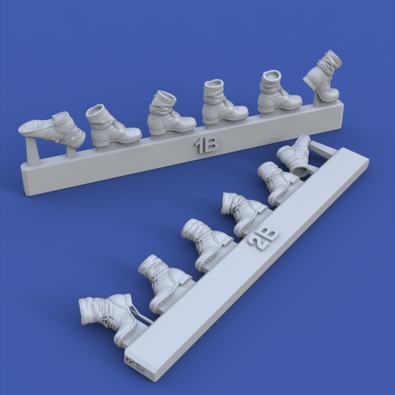 1:35 German infantry boots with gaiters-various positions-WWII (no.2)