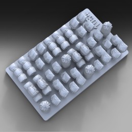 U.S. assorted bags set - WWII (1/72 scale)