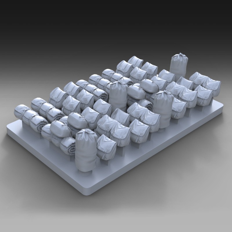 U.S. assorted bags set - WWII (1/72 scale)