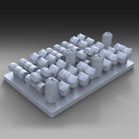 U.S. assorted bags set - WWII (1/72 scale)