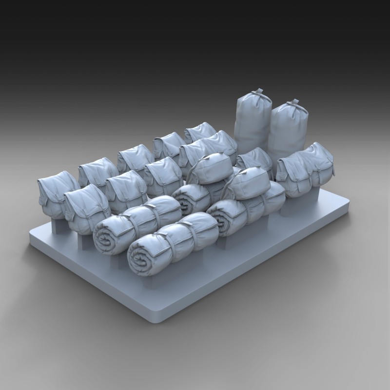 U.S. assorted bags set - WWII (1/48 scale)