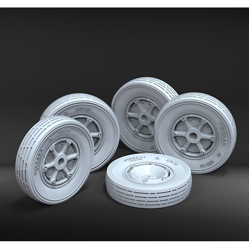 Autoblinda AB41 'Libia' wheels set (1/35 scale)