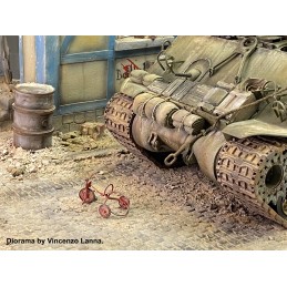 Cobblestone road section (1/16 scale)