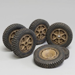 Autoblinda AB41 'Artiglio' wheels set (1/35 scale)